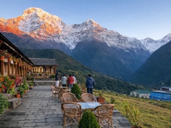 Ghandruk village above the Modi Khola valley on the Annapurna Base Camp trail, Kaski, Nepal