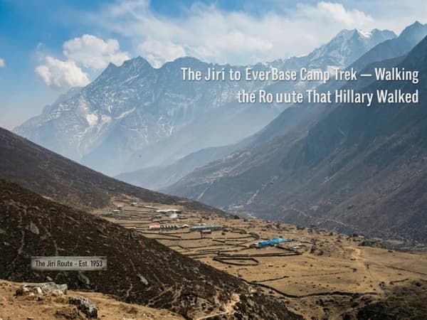 The Jiri to Everest Base Camp trail through the foothill villages