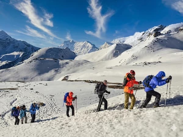 The Thorong La approach above Ledar on the Annapurna Circuit