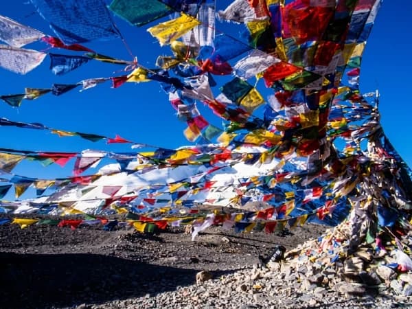 Day 10a Thorong La Pass 5416m Prayer Flags